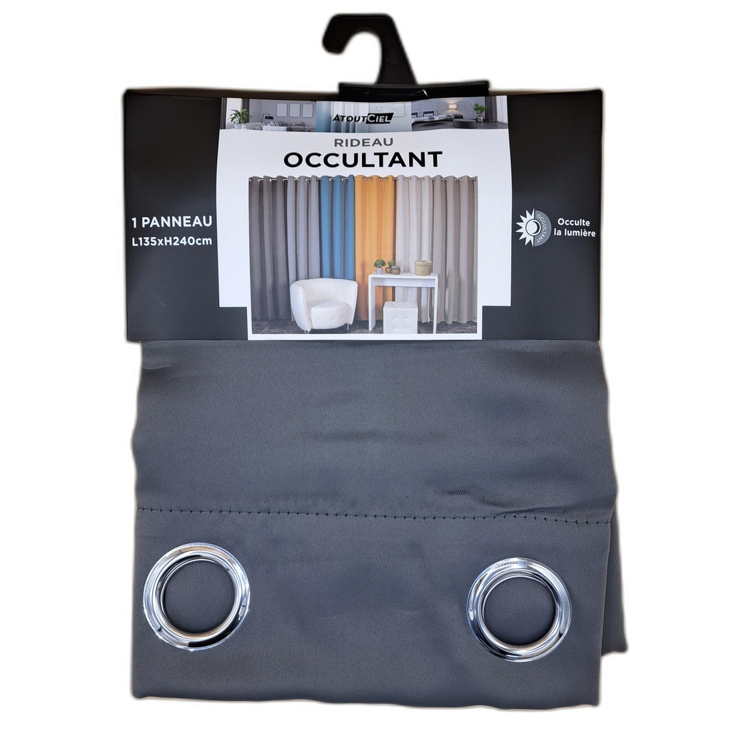 RIDEAU OCCULTANT 135x240CM - ANTHRACITE
