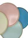 ASSIÈTTE EN FAIENCE D21CM - 4 COULEURS