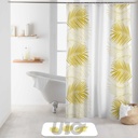 RIDEAU DE DOUCHE AVEC CROCHETS 180 x 200 CM POLYESTER IMPRIME ORBELLA BLANC