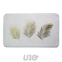 TAPIS DE BAIN 45 x 75 CM MICROFIBRE IMPRIMEE ORBELLA BLANC DES. PLACE