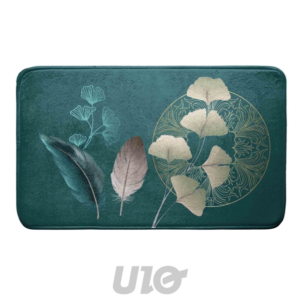 TAPIS DE BAIN 45 x 75 CM MICROFIBRE IMPRIMEE GINKOBLUE DES. PLACE