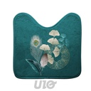 TAPIS CONTOUR WC 45 x 45 CM MICROFIBRE IMPRIMEE GINKOBLUE DES. PLACE