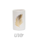 GOBELET (0) 7.4 x 11.3 CM CERAMIQUE IMPRIMEE OR ORBELLA BLANC