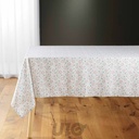 NAPPE RECTANGLE 140 x 240 CM MICROFIBRE IMPRIMEE FLORELLE TAUPE