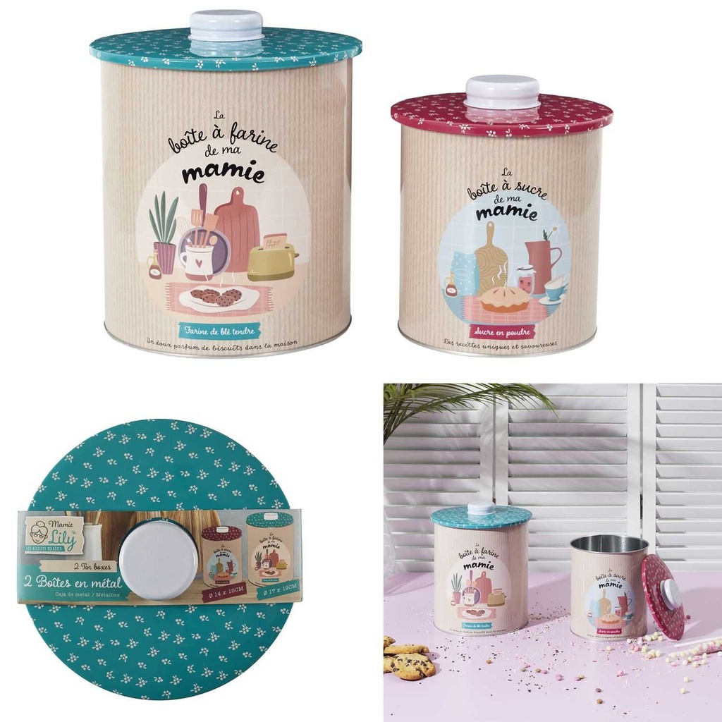 BOITES BONBONS METAL X2