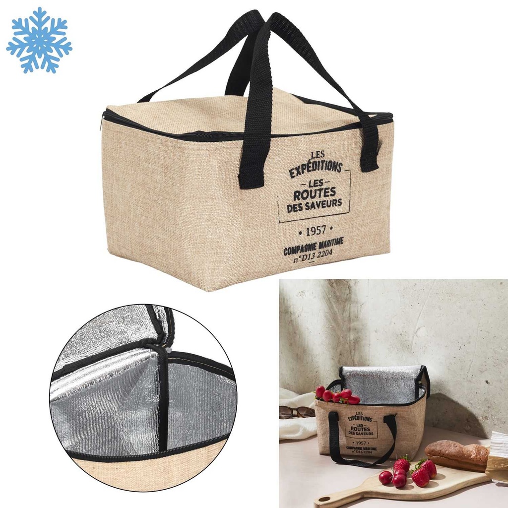 LUNCH BAG FRAICHEUR EFFET JUTE 8L