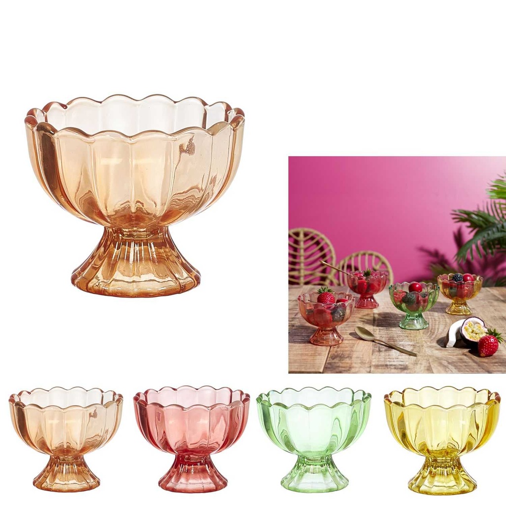 COUPELLE A FRUIT VERRE COLORE