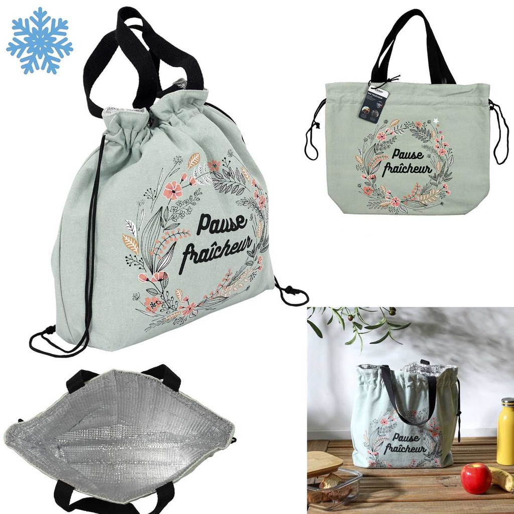 LUNCH BAG SAC FRAICHEUR EN TISSU 8L 