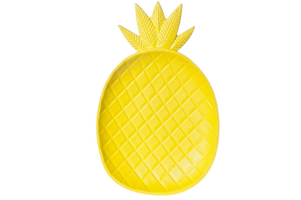 ANANAS PLATEAU JAUNE BOIS 19X30XH3CM