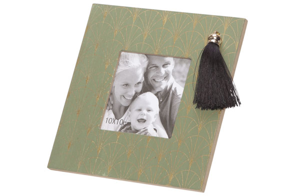 CADRE À PHOTO PALM VERT FONCÉ 19X19XH,8 BOIS