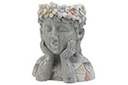 CACHE-POT MOSAIC GRIS 25X19,5XH 27,5CM EN MAGNESIUM