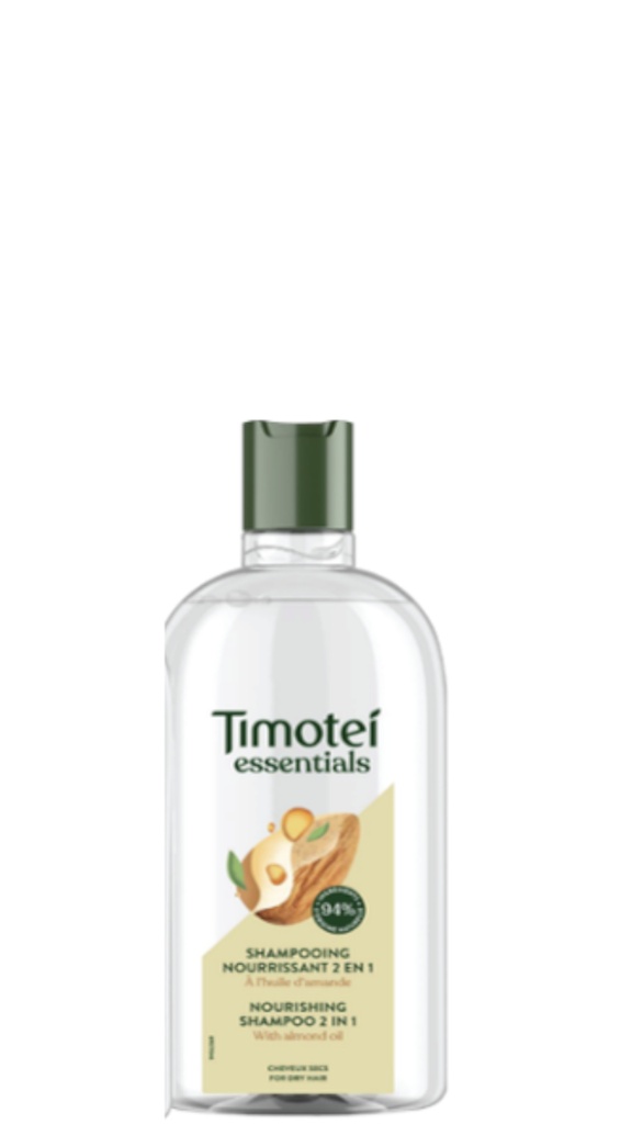 TIMOTEI 2 EN 1 SHAMPOOING 750ML NOURRISSANT À L'HUILLE D'AMANDE