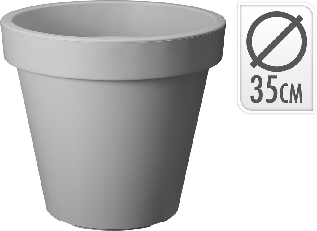 POT DE FLEURS DIAMÈTRE 35CM GRIS