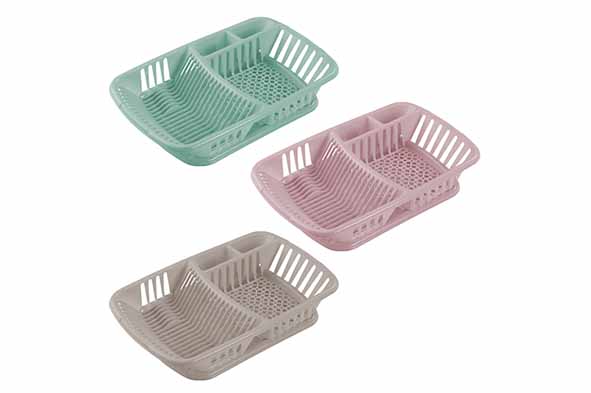 BALI Égouttoir Vaisselle avec Plateau Plastique - 3 couleurs disponibles