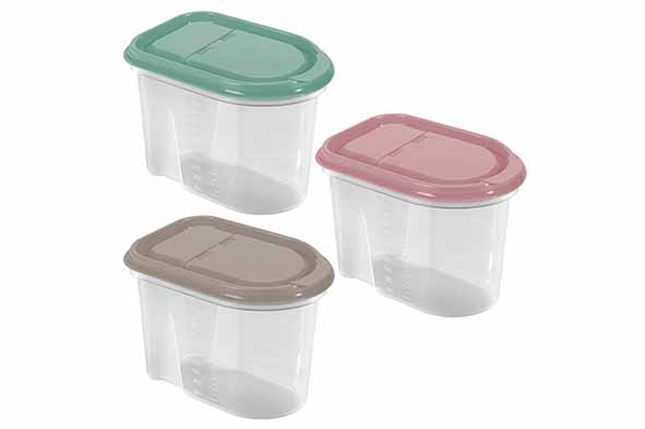 NIZA Boîte de conservation 1,1L transparente, 3 couleurs disponibles
