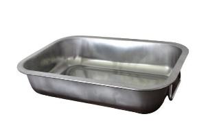 PLAT À FOUR EN INOX 29CM AVEC POIGNÉES