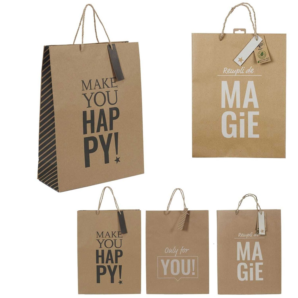 SAC CADEAU KRAFT MM 28X12X37CM