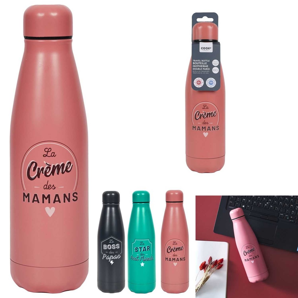 BOUTEILLE ISOTHERME DOUBLE PAROI 50CL EMOTION