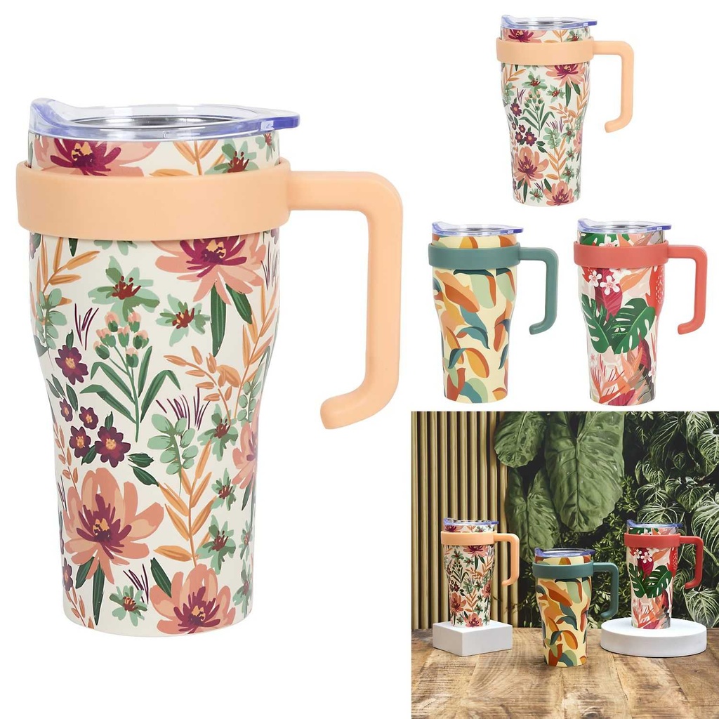 MUG DE TRANSPORT MINI MIAMI FLORAL 600ML