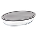 PLAT OVAL EN VERRE - 30X21CM - KEEPEAT