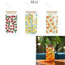 CANETTE EN VERRE 530ML MOTIF FRUIT