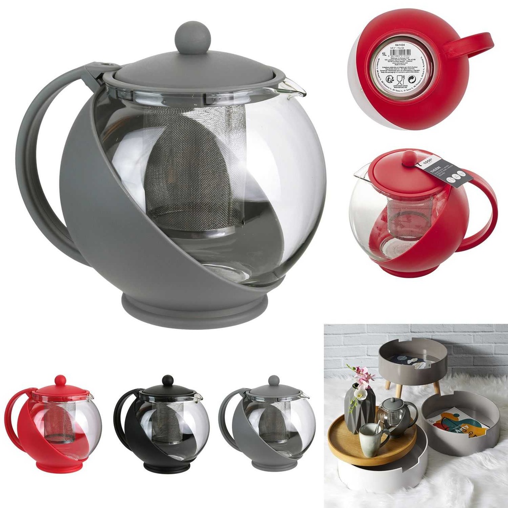 THÉIÈRE EN FORME DE BOULE DE 1L AVEC INFUSEUR