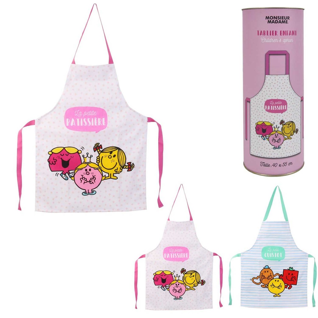 TABLIER ENFANT MR MME 40X55CM