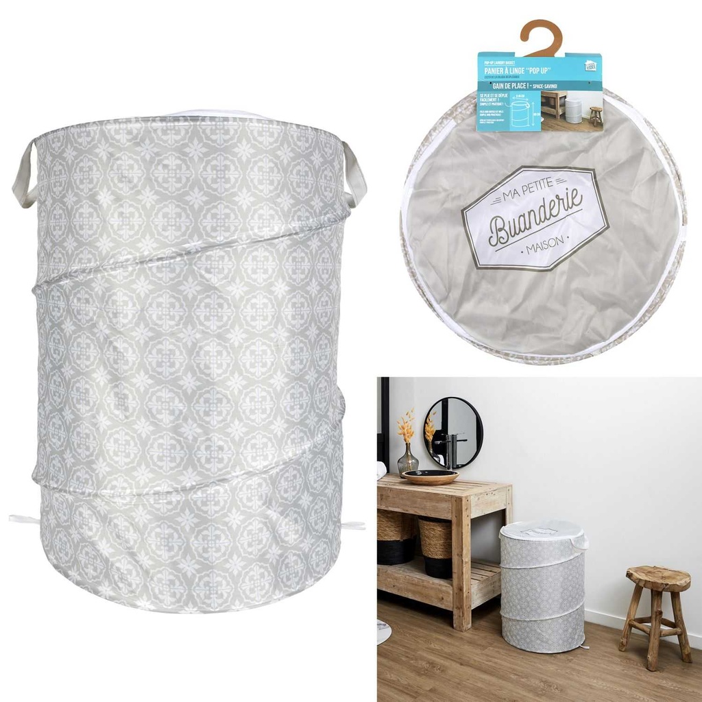PANIER À LINGE POP UP 45X45X60CM