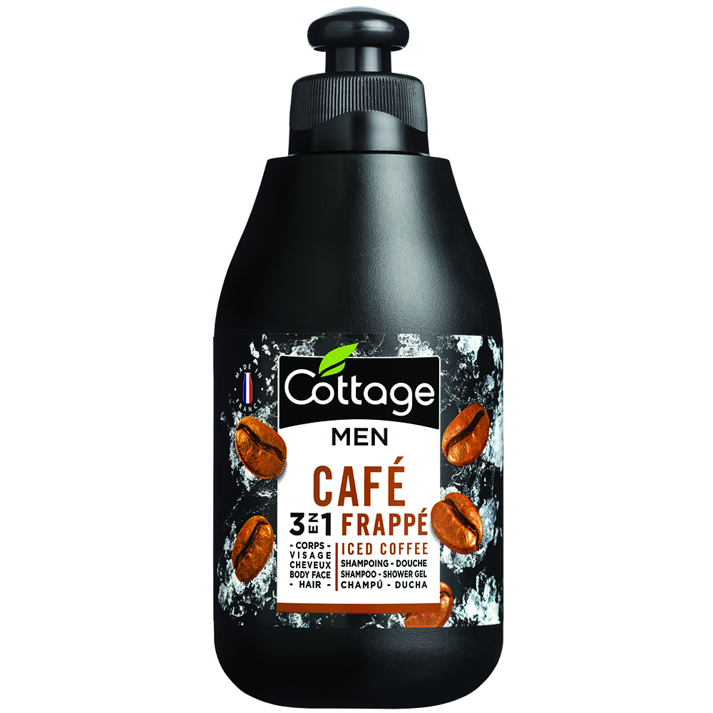 COTTAGE SHAMPOOING ET GEL DOUCHE 3 EN 1 HOMME 250ML CAFÉ FRAPPÉ
