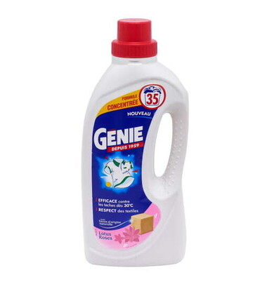 GENIE LESSIVE LIQUIDE CONCENTRÉ 1,4L/35SC À LA FLEUR DE LOTUS ROSE
