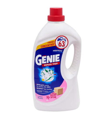GENIE LESSIVE LIQUIDE CONCENTRÉ 2,52L/63SC À LA FLEUR DE LOTUS ROSE