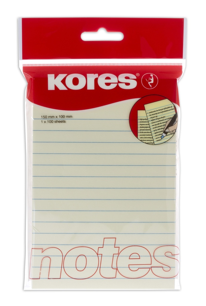 KORES NOTES JAUNES LIGNÉES