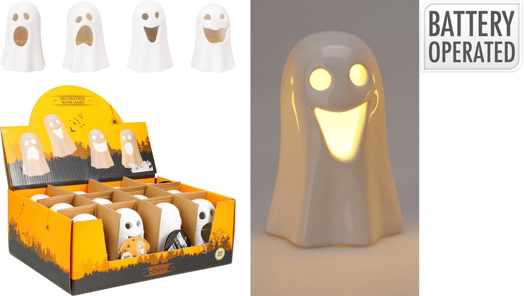 FANTÔME AVEC LED 10CM - 4 DESIGNS