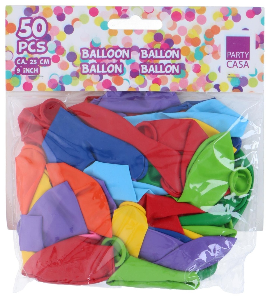 50 BALLONS À GONFLER - 23CM