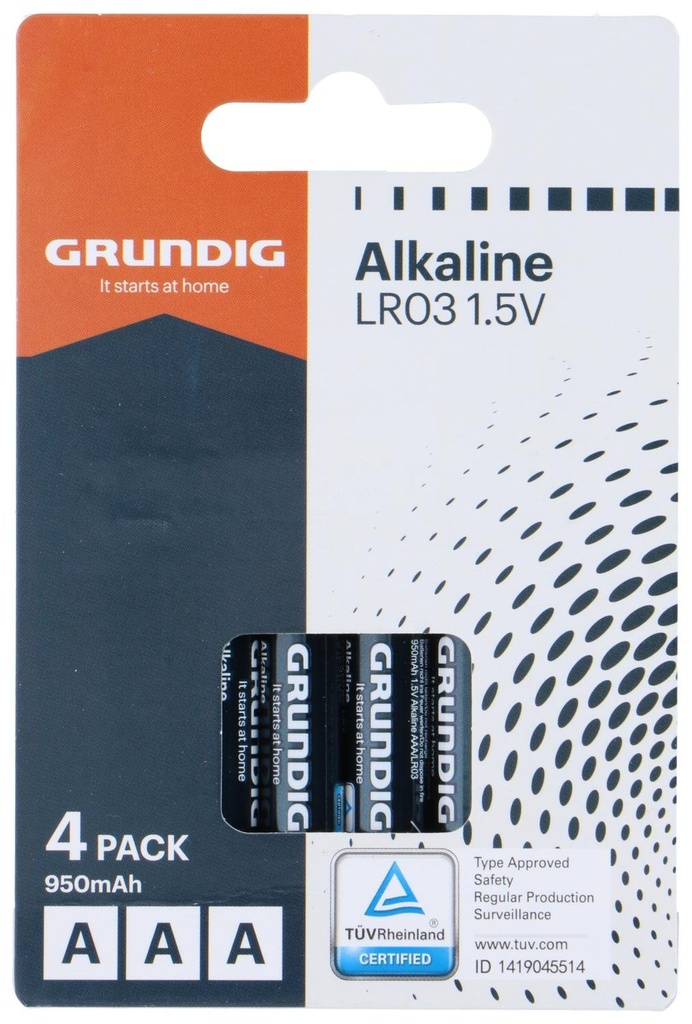 4 PILES AAA/LR03 950mah - GRUNDIG