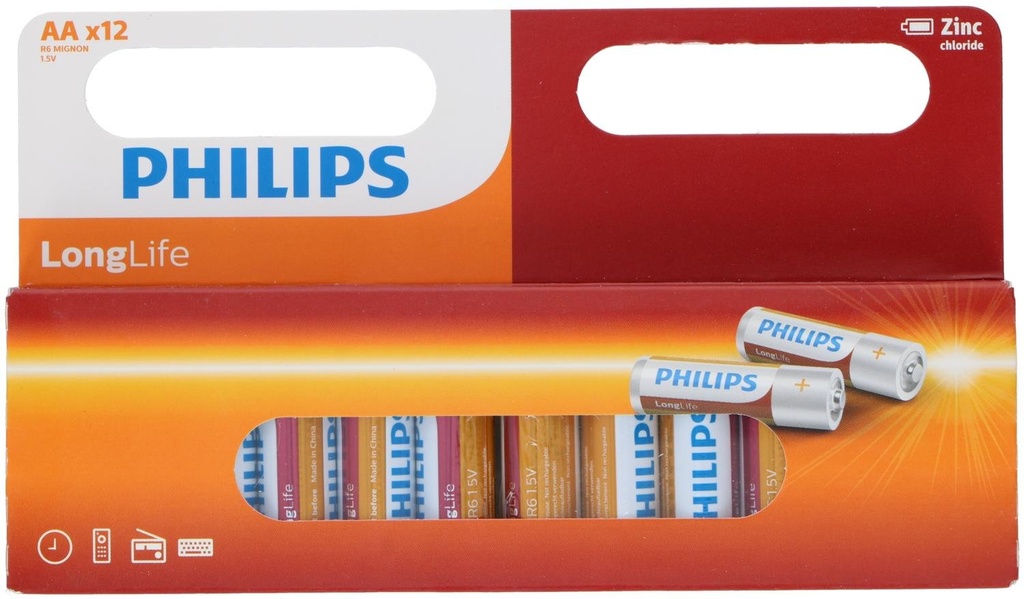 12 PILES AA/R6 - PHILIPS