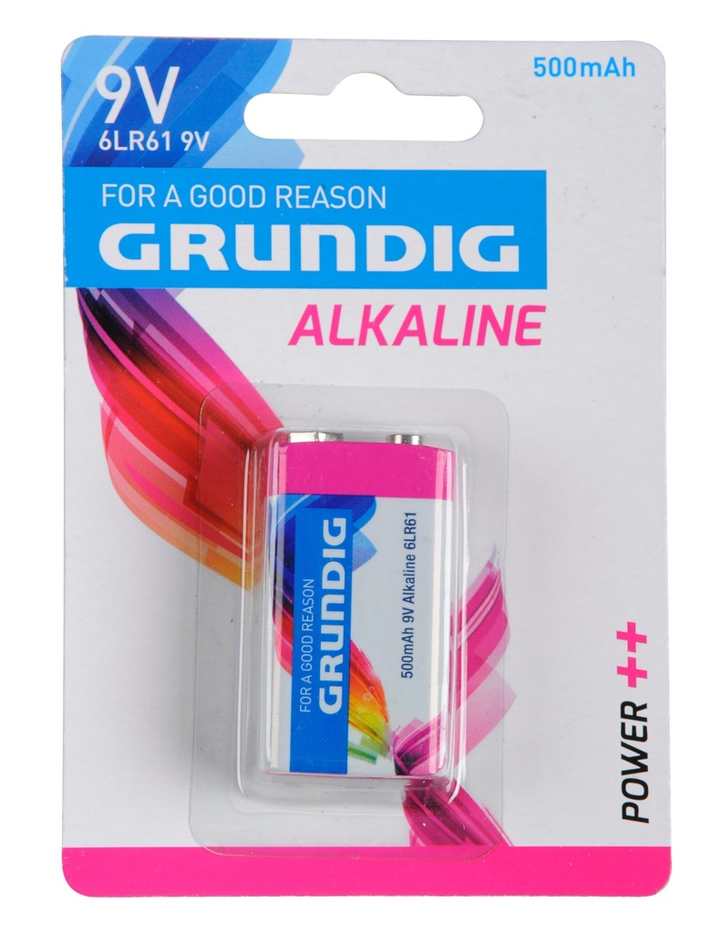 1 PILE DE 9V ALKALINE 500mah - GRUNDIG