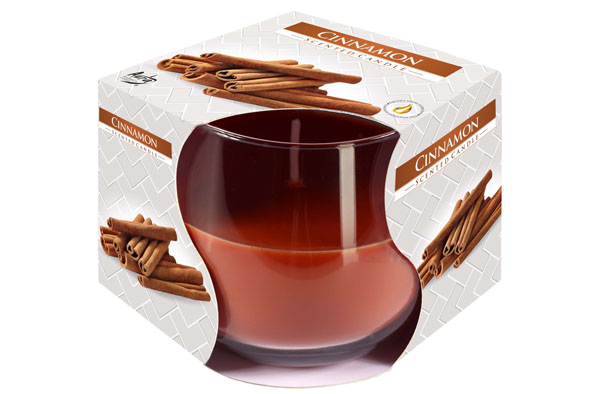 BOUGIE PARFUMÉE - CINNAMON-BRUN - EN VERRE - 24 HEURES - D8XH7CM