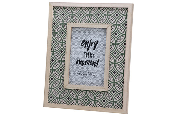 CADRE PHOTO GREEN NATUREL 26,5X21,5XH1,8CM - EN BOIS - 10X15CM