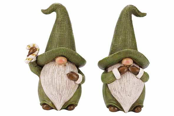 GNOME FAT NOSE - VERT - 9X8XH16CM - EN POLYRÉSINE