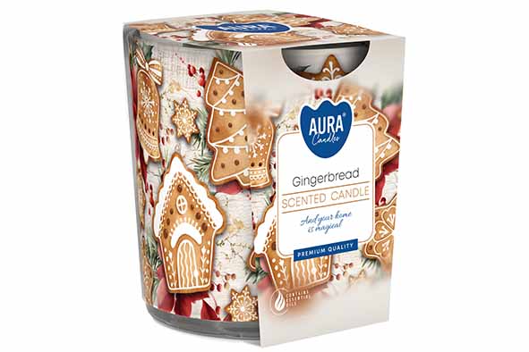 BOUGIE PARFUMÉE - GINGERBREAD - EN VERRE - 22 HEURES - D7 XH8CM