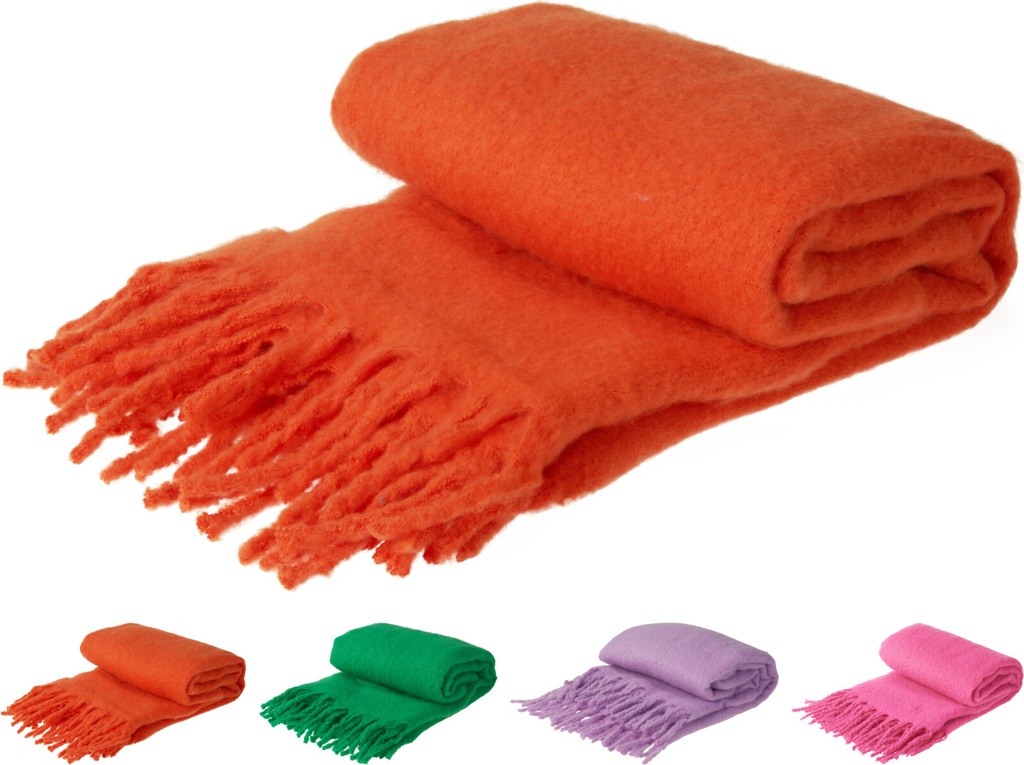 PLAID - 160X130CM - 4 COULEURS DISPONIBLES