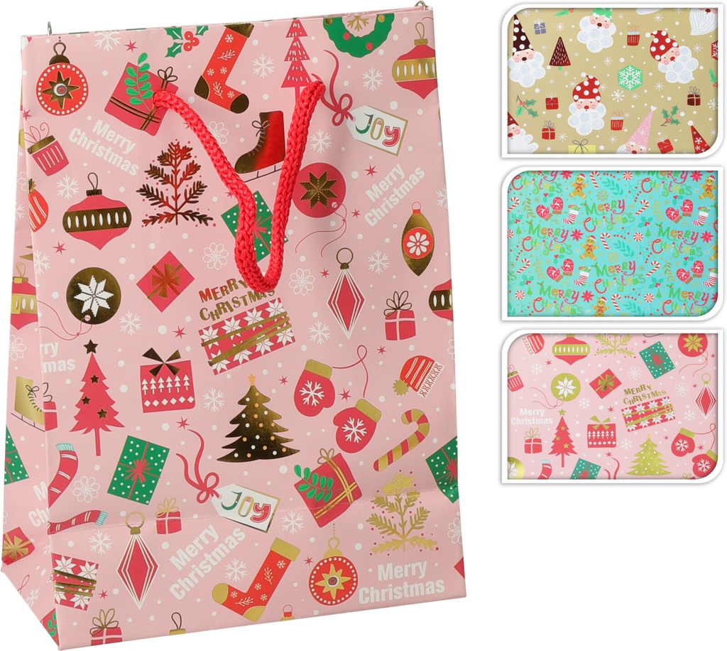 SAC CADEAU NOËL - PETIT MODÈLE - 3 MOTIFS DISPONIBLES