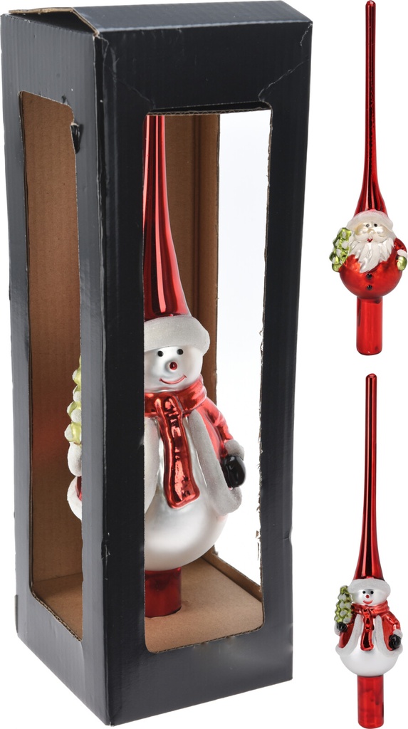 POINTE DE SAPIN - 25CM - ROUGE - 2 MODÈLES DISPONIBLES