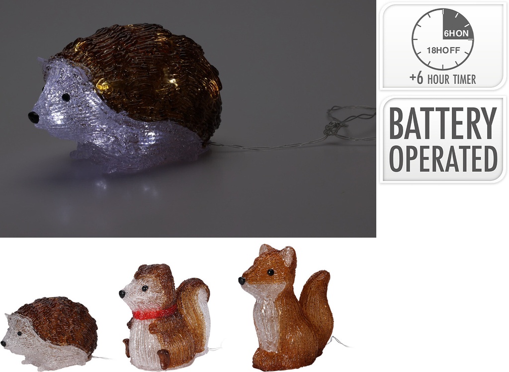 FIGURINE D'AUTOMNE EN ACRYLIQUE - SUR BATTERIE - AVEC TIMER