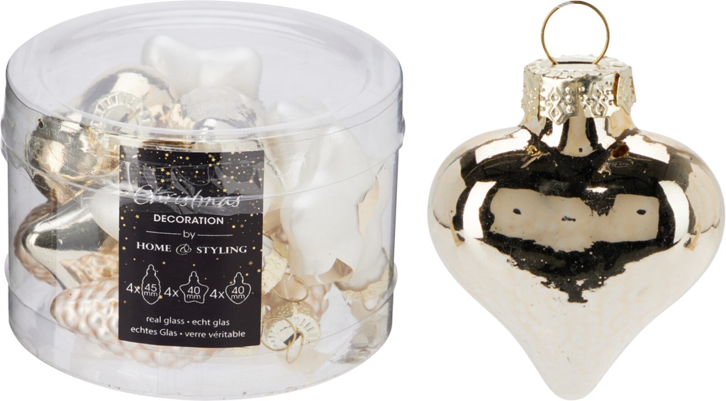 DÉCORATION À SUSPENDRE EN VERRE - 12 PIÈCES