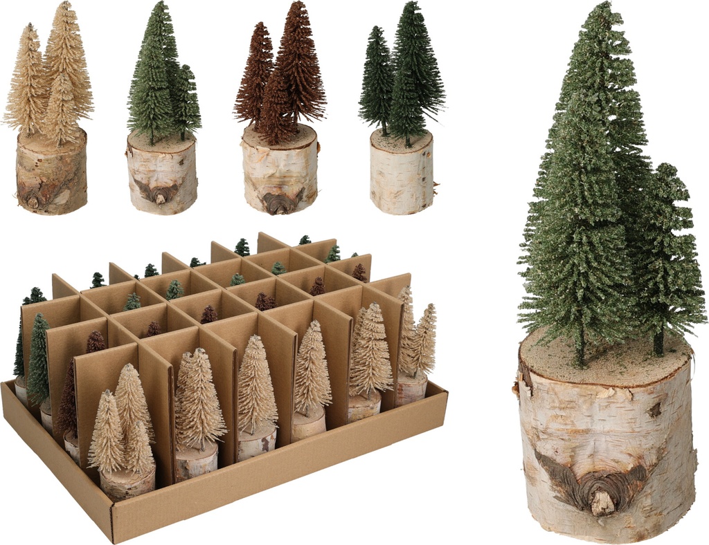 SAPIN DE NOËL MINIATURE DECORATIF - 15CM - 4 MOTIFS