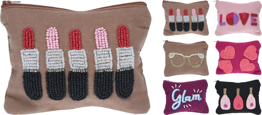 POCHETTE EN PERLES - 13X17CM - 6 MODÈLES DISPONIBLES