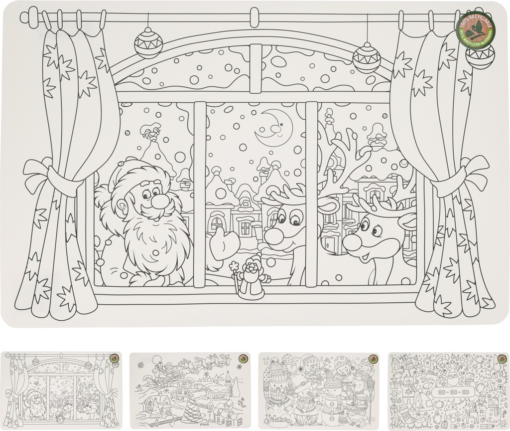 SET DE TABLE - MOTIF DE NOËL - 43.5X28.5CM - 4 MODÈLES DISPONIBLES