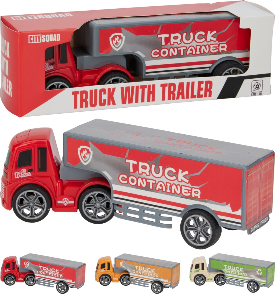 JOUET CAMION  EN PLASTIQUE - 20CM - 3 COULEURS DISPONIBLES